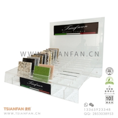 亚克力材质-微晶石展架厂家-石英石大理石多片展架