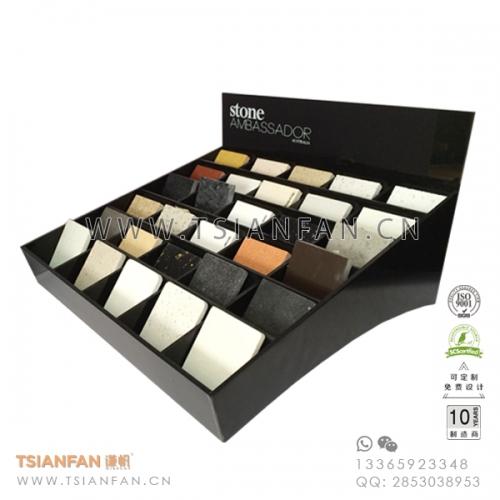石英石架子-桌面式石英石展架-亚克力材质