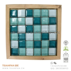 玻璃马赛克实木展框