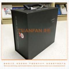 人造石手提包装盒-黑色石材手提式样板盒-纸板材质
