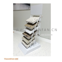 白色烤漆-天然石展架-大理石石材建材小货架