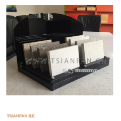 微晶石架子-石英石建材样品展览货架-定制