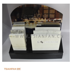 微晶石架子-石英石建材样品展览货架-定制