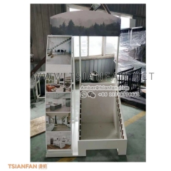 PVC地板展示架-弧形广告牌展示架-时尚美观